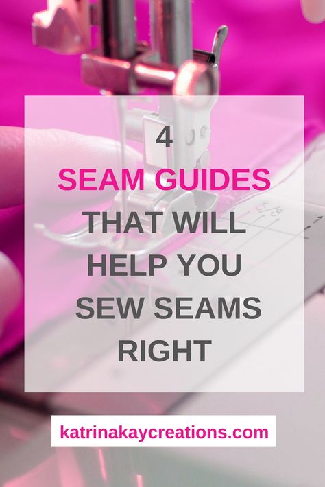 Seam Guides | How To Sew With A Seam Guide | Magnetic Seam Guide | Nancy Notions' 6 in 1 Stick 'N Stitch Seam Guide | This blog post will show you how to use seam guides to help you sew straight and curved seams. Sewing Seams Guide, She Sews Seams, Seam Guide For Sewing Machine, Types Of Seam Finishes, Magnetic Seam Guide, How To Finish Seams Without A Serger, Tension Settings On Sewing Machine, How To Sew A Scant 1/4 Inch Seam, Nancy Notions