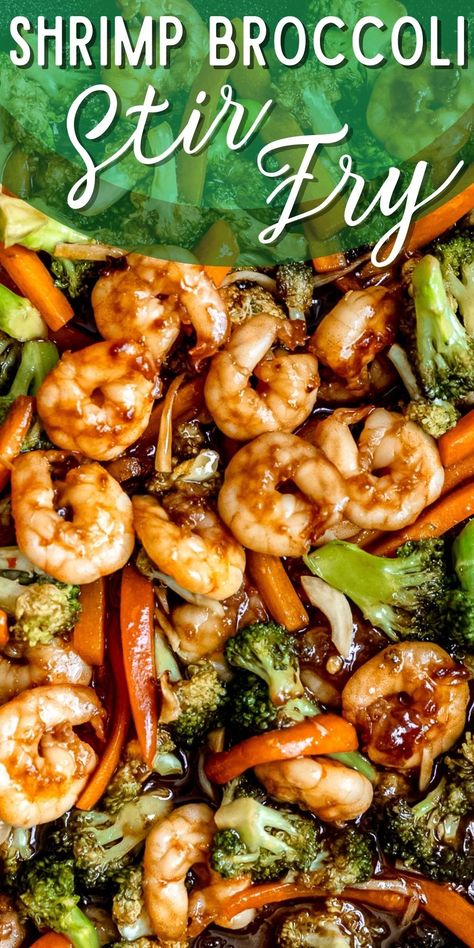 Shrimp Broccoli Stir Fry, Broccoli And Carrots, Stir Fry Shrimp Recipes, Seasoned Shrimp, Easy Stir Fry Recipes, Shrimp And Vegetables, Shrimp And Broccoli, Chinese Cooking Recipes, Broccoli Stir Fry