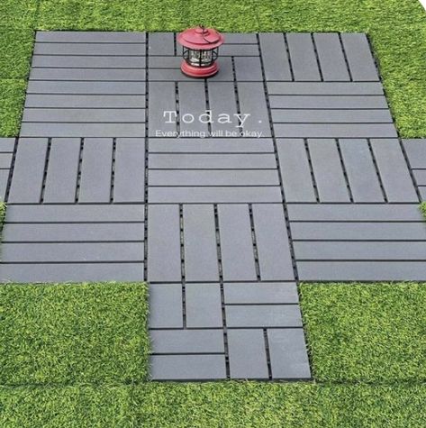 Front Porch Flooring Ideas Tile, Tile Over Concrete Patio, Interlocking Patio Tiles, Pool Ladders, Deck Tiles Patio, Pavers Patio, Patio Decking, Decking Tiles, Outdoor Tile