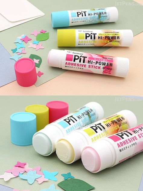 Make your crafting projects more fun with this scented glue stick! Cute Glue Stick, Aesthetic Glue, Stationary Pens, Uhu Glue, Pretty School Supplies, College Office, College Supplies, Cute Stationary School Supplies, Study Essentials