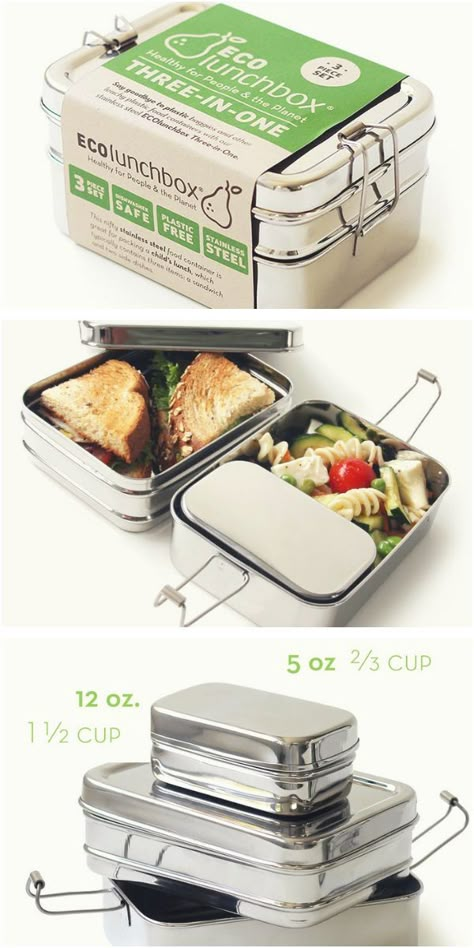 Eco Lunch Boxes, Eco Kitchen, Desain Pantry, Lunch Box Containers, Box Lunch, Zero Waste Living, Zero Waste Lifestyle, Insulated Lunch Box, Lunch Containers