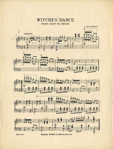 Halloween Sheet Music Spooky Printables, Vintage Halloween Printables, Halloween Colouring, Witches Dance, Old Sheet Music, Halloween Music, Halloween Graphics, Halloween Decorating, Piano Teaching