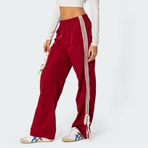 Red, Brand New With Tags, Size Xl Kyunghee University, Track Pants Outfit, Gameday Fits, Fit Board, Visionary Fashion, Track Pants Women, Festival 2023, Asymmetric Neckline, Red Pants