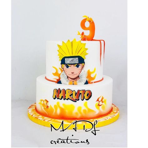 Naruto cake by Cindy Sauvage Naruto Party Ideas, Naruto Cake, Playstation Cake, Bolo Naruto, Naruto Birthday, Boat Cake, Boys Cake, Movie Cakes, Anime Cake