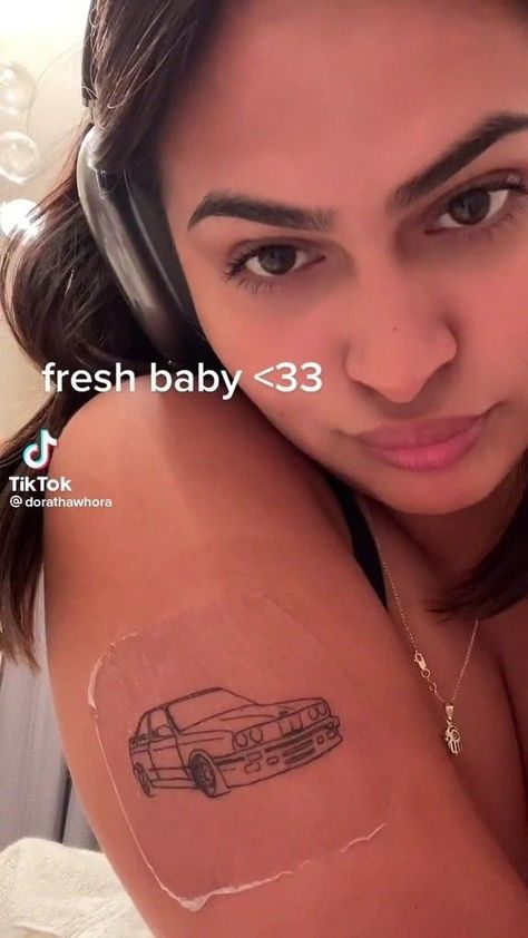 Frank Ocean Car Tattoo, Nostalgia Ultra Tattoo, E30 Tattoo, Car Tattoos For Women, Frank Ocean Tattoo Ideas, Tyler The Creator Tattoos, Frank Ocean Tattoo, Earthy Tattoos, Small Girly Tattoos