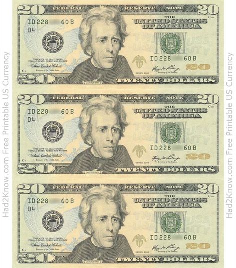 Dollar Bill Template, Fake Money Printable, Printable Play Money, Twenty Dollar Bill, Mega Millions Jackpot, Banknotes Money, Money Template, Dollar Banknote, Money Printables