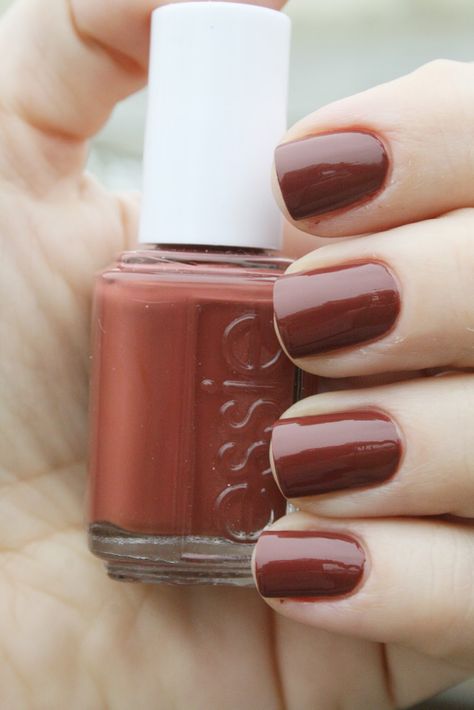 Essie Very Structured classic blend of Chocolate Brown and Brick Red Essie Fall 2023, Essie Nails, Pretty Fingers, Essie Nail Colors, Brown Nail Polish, Essie Polish, Brown Nail, Fun Nail Colors, Nail Color Trends