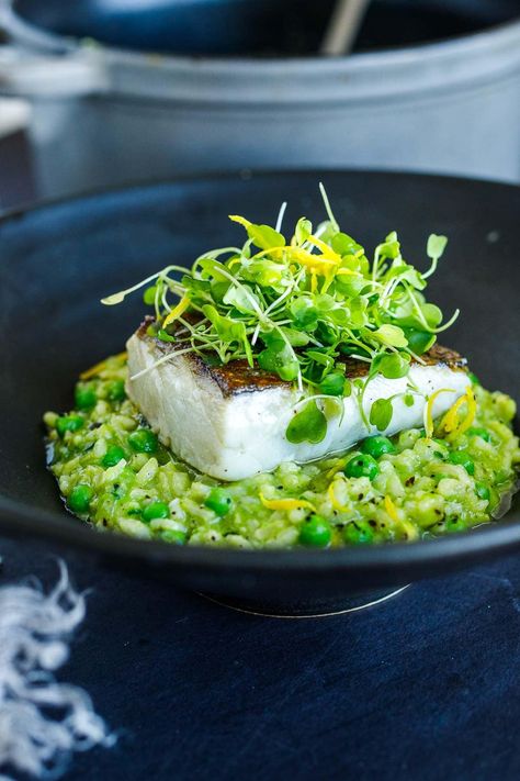 Spring Pea Risotto | Feasting At Home Pea Risotto, Feasting At Home, Delicious Vegetarian Dinner, Creamy Peas, Seared Fish, How To Make Risotto, Spring Peas, Seasoned Veggies, Leafy Green Salads