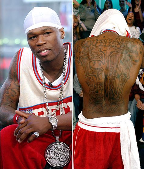 10 Rappers With Famous Tattoos | Hip Hop My Way - Part 4 Music Tattoos, 50cent Tattoo, Rappers Tattoos, Tattoos Hip, Hip Hop Tattoo, Rapper 50 Cent, Famous Tattoos, Hip Tattoo, A Name