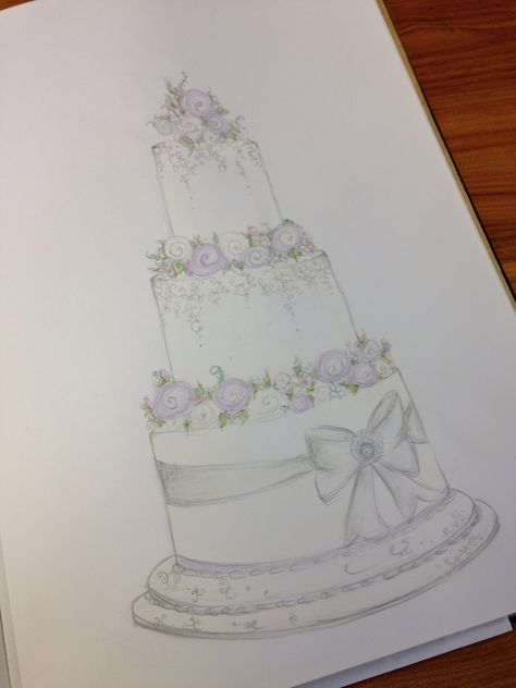 Heavy free hand piped lacing fresh flower 3 tier creation sketch Cake Drawings, Cake Sketch, Sweet Thoughts, Cake Drawing, Flowers Cake, Fresh Flower, Wedding Cake Designs, Free Hand, Fresh Flowers