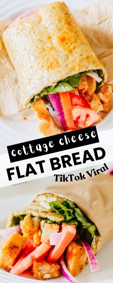 This viral TikTok COTTAGE CHEESE FLAT BREAD is a high protein wrap. Made with cottage cheese, eggs and seasoning - it doesn't get easier. Cottage Flat Bread, Egg Cottage Cheese Flat Bread, Flat Bread Wraps, Traditional Bread Recipe, Frito Corn Salad, Breakfast Sides Dishes, Cottage Cheese Eggs, Cheese Flatbread, Cheese Buns