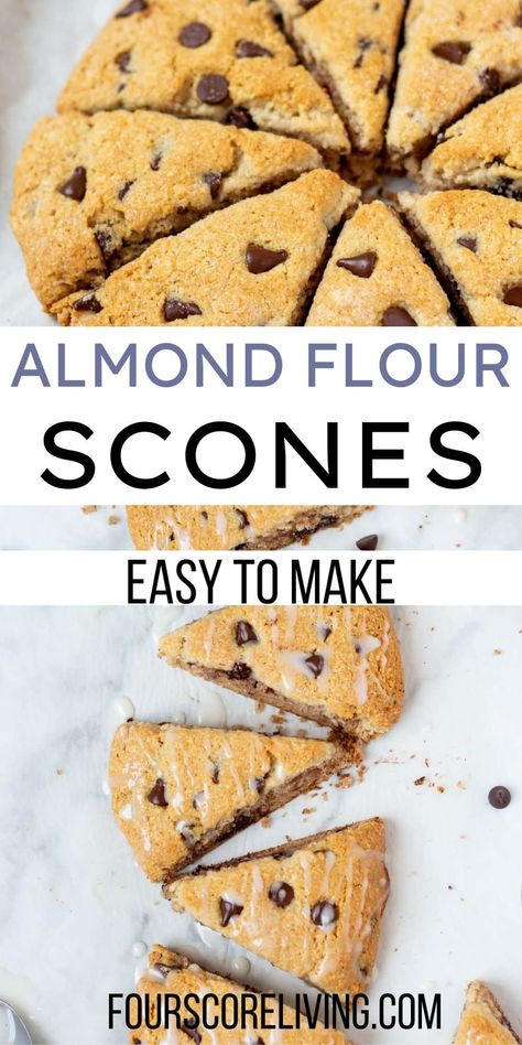 Almond Flour Scones Scones With Almond Flour, Almond Flour Scones, Gluten Free Scones, Scones Recipe Easy, Almond Flour Cookies, Scones Easy, Baking With Almond Flour, Apple Dumplings, Gf Bread