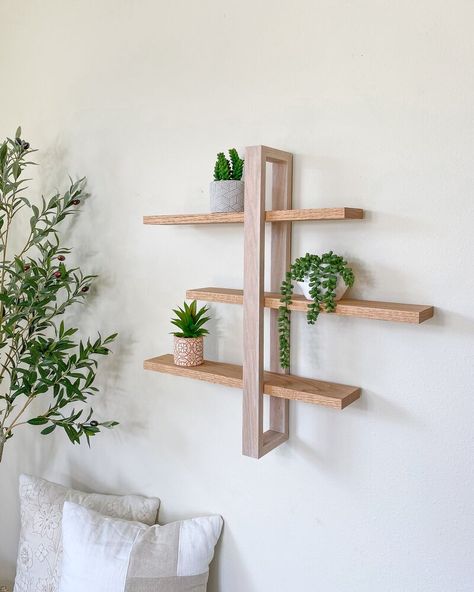 Diy Wall Shelf, Diy Wood Wall, Cat Wall Shelves, Diy Bird Bath, Modern Wall Shelf, Diy Accent Wall, Wooden Wall Shelves, Diy Wall Shelves, Floating Shelves Diy