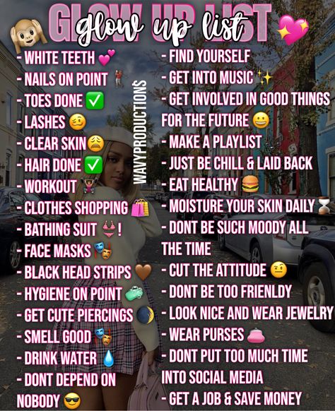 Girl Hygiene Tips, Janiyah Core, Baddie List, Glow Up List, Baddie Essentials, Teen Advice, Social Life Hacks, Beauty Routine Tips, Beauty Tips For Glowing Skin