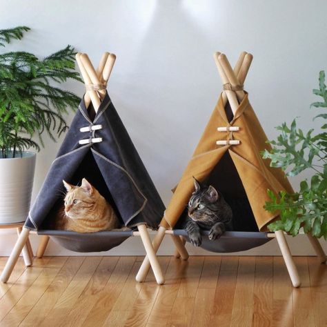 Katt Diy, Cat Teepee, Katt Grejer, Rare Rabbit, Kat Diy, Chat Diy, Cat Tent, Cat House Diy, Cats Diy Projects