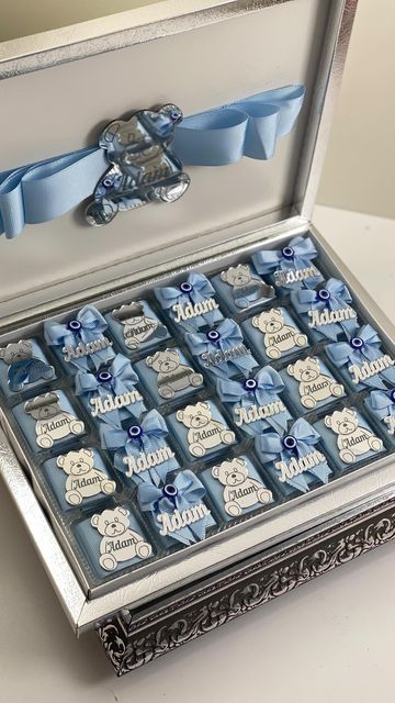 TC Ümit Karakaş on Instagram: "To make your event unique, we have a great suggestion for you. Our personalized chocolate boxes are a fantastic alternative to make your event stand out. Just contact us for this. #chocolate #chocolovers #babychocolate #babyshower #baptismchocolate #baptismfavors #birthdaydecor" Diy Cakes, Chocolate Boxes, Event Stand, Baptism Favors, Personalized Chocolate, Diy Cake, Birthday Party Gift, Chocolate Box, Party Inspiration