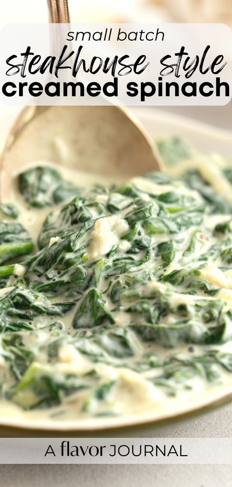 Creamed Spinach Recipe Healthy, Steakhouse Creamed Spinach Recipe, Steakhouse Creamed Spinach, Best Creamed Spinach Recipe, Creamed Spinach Recipe Easy, Easy Spinach Recipes, Peter Luger, Spinach Recipes Healthy, Creamed Spinach Recipe