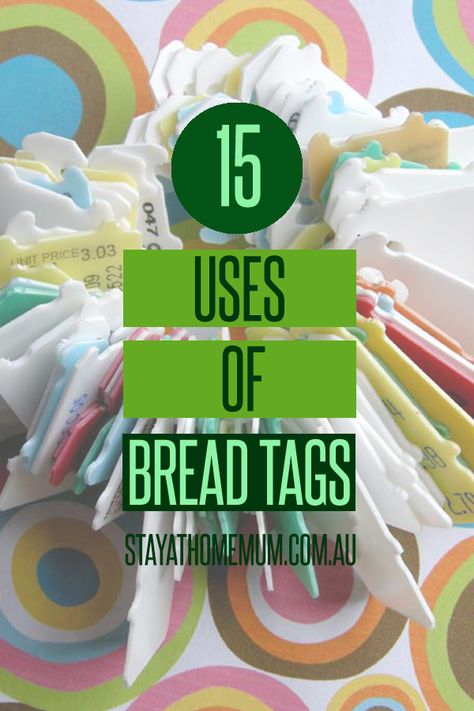 15 Nifty Uses for Bread Tags - Stay at Home Mum Bread Tag Crafts, Bread Clips Ideas, Bread Tags Crafts, Bread Clips Life Hacks, Bread Tabs, Moving Organization, Organising Tips, Easy Swaps, Bread Tags