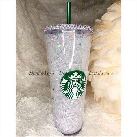 Starbucks Accessories | Starbucks Playboy Snow Globe Custom Tumbler | Color: White/Silver  #sublimationdesigns #tumblerdesigns #vinyldesigns #sublimationideas #tumblerwraps #svg Cricut Snowglobe, Bumble Bee Wings, Blank Tumblers, Starbucks Malaysia, Glass Tumbler Design, Starbucks Cup Art, Starbucks Tumbler Cup, Snow Globe Tumbler, Bee Wings