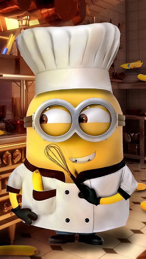 Chef minion 3 Minions, Book Tasting, Funny Minion Pictures, Minion Banana, Minion Pictures, Minions Love, Cute Minions, Minions Wallpaper, Minions Despicable Me