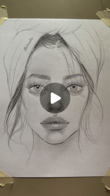 𝕄𝕒𝕙�𝕚 𝔸𝕣𝕥 on Instagram: "The full video is on my YouTube channel.(Mahiartss) #drawthisinyourstyle #drawing #drawingtutorial #sketch #tutorial #pencildrawing #youtube" How To Draw Face Video, Face Potrait Sketch Tutorial, Art Sketches Videos, Portrait Drawing Video, Girl Face Drawing Easy, Face Sketch Tutorial, Face Drawing Tutorial, Female Portrait Art, Merlin Monroe Sketches