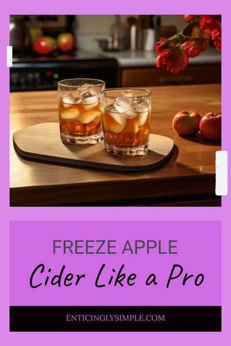 Have you ever wondered how to freeze apple cider effectively? This guide shows you the best methods to store your delicious apple cider while maintaining its sweet, fresh taste. With helpful tips and techniques, you'll learn about identifying the perfect containers for freezing, optimal freezing times, and creative ways to use your frozen apple cider later on Frozen Apple Cider, Can You Freeze Apples, How To Store Apples, Frozen Apple, Homemade Cider, Make Apple Cider Vinegar, Leftover Apples, Mulled Apple Cider, Freezing Apples