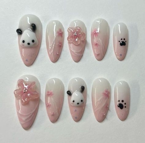 Cute Sanrio Nails, Pinkcore Outfit, Wonyoung Y2k, Gyaru Pink, Sanrio Nails, Coquette Gyaru, Mogu Mogu, Nails Photo, Pink Dior