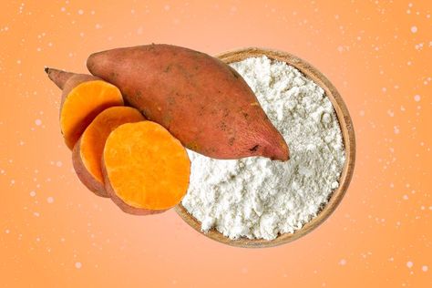 What Is Sweet Potato Flour—and Is It Healthy? Sweet Potatoes Healthy, Kale Pasta Recipe, Peach Mango Smoothie, Potatoes Healthy, Sweet Potato Flour, Raw Sweet Potato, Sprouted Grain Bread, Healthy Flour, Vegan Protein Sources