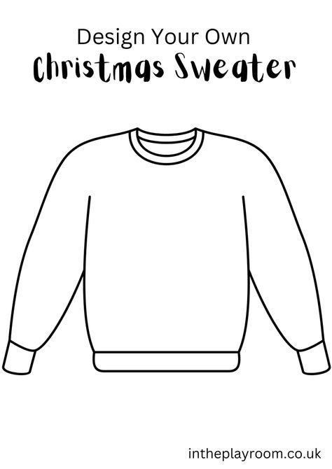 Cardboard Ugly Christmas Sweater Craft Christmas Sweater Pattern Svg, Ugly Sweater Preschool Craft, Christmas Sweater Craft For Kids, Christmas Sweater Craft Preschool, Preschool Ugly Sweater Craft, Ugly Sweater Craft Preschool, Christmas Movie Crafts For Kids, Ugly Christmas Sweater Craft For Kids, Ugly Christmas Sweater Template Free