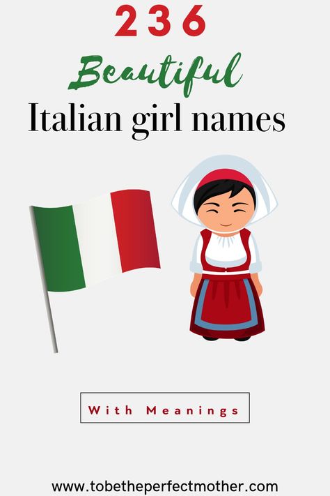 236 beautiful Italian girl names with meanings Italian Female Names, Italian Names Girl, Italian Names And Meanings, Italian Baby Girl Names, Puppy Girl Names, Italian Girl Names, Mexican Names, Greek Girl Names, Italian Names