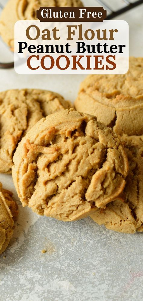 a stack of peanut butter cookies Cake Pops Brownie, Oat Flour Cookies, Chocolate Cake Ideas, Cake Recipe Chocolate, Brownie Vegan, Oat Flour Recipes, Oat Cookies, Gluten Free Dairy Free Recipes, Gluten Free Sweets