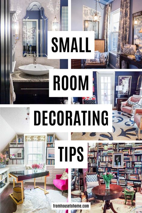 small room decorating tips How To Make A Small Living Room Look Big, Small Space Decorating Ideas, Making Small Rooms Look Bigger, How To Make A Small Room Look Larger, Narrow Room Ideas, Colors For Small Spaces, Small Room Look Bigger, Small Space Decorating, Maximalist Living Room