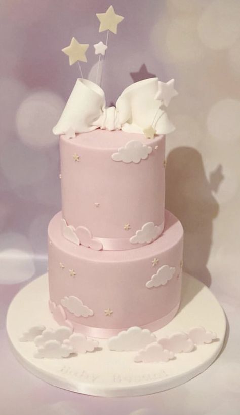 Pink Cloud Theme Party, Pink Cloud Cake, On Cloud 9 Cake Ideas, Cloud Nine Baby Shower Theme Girl, Cloud Cakes Ideas, Pink Clouds Baby Shower Theme, On Cloud Nine Gender Reveal, Clouds Baby Shower Theme Girl, Cloud Nine Baby Shower Cake