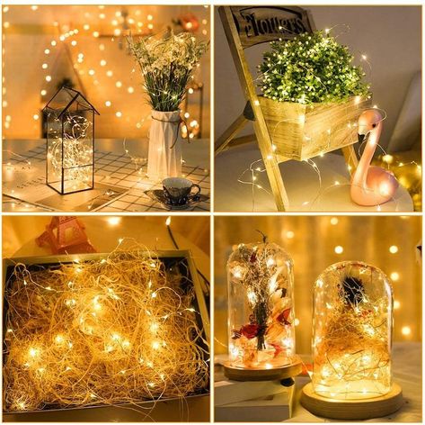 Fairy Lights will add the perfect twinkle to your wedding reception. Versatile and affordable, you can usee them in a variety of ways - add a magic glow by clicking on the pin to buy using this affiliate link! Mason Jar Christmas Decorations, Battery Operated Christmas Lights, Copper Wire Fairy Lights, Warm White Fairy Lights, Starry String Lights, Battery Operated String Lights, Twinkle String Lights, Mini String Lights, White Fairy Lights