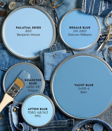 Color Report: Faded Denim Blues Cute Blue Room Ideas, Bennett Leifer, Blue Room Ideas, Blue Scheme, Interior Design Principles, Farmhouse Paint Colors, Farmhouse Paint, Blue Paint Colors, Coastal Colors