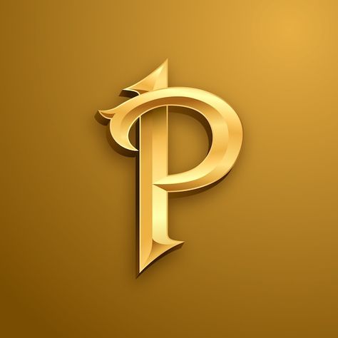 Simple Gold Bangle, N Logo Design, P Logo Design, Gold Design Background, P Logo, Logo Illustration Design, Free Logo Templates, Vector Gradient, Golden Logo