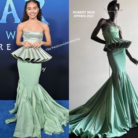 Avatar Premiere, Bts And Blackpink Lightstick Wallpaper, Metkayina Clan, Blackpink Lightstick, Bailey Bass, Robert Wun, Avatar Pandora, Peplum Gown, Turquoise Shirt