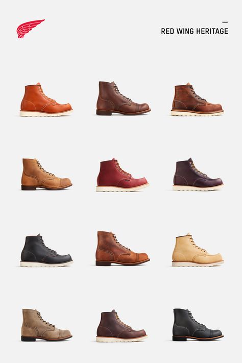 Red Wings Boots Men, Redwings Boots Outfit Men, Redwing Outfit Men Styles, Mens Redwing Boots Outfit, Men’s Winter Boots, Redwing Heritage Boots, Moc Toe Boots Men Outfit, Red Wing Boots Outfit Mens Fashion, Redwing Boots Outfit