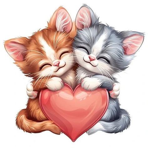 Cuddle buddies for life! 🧡🐾 These adorable kittens are here to spread some love and warmth. Perfect for cat lovers and anyone who enjoys a little cuteness in their day. Check out more adorable designs at RGShirtWorks.redbubble.com! #CatLovers #CuteKittens #CuddleBuddies #AnimalArt #PetPortraits #KittenLove #FurryFriends #AdorableAnimals #RedbubbleArtists #RGShirtWorks Two Cats In Love, Cat Hug, Cat Cuddle, Adorable Kittens, Kitten Love, Cat Stickers, Cartoon Cat, Cat Love, Kittens Cutest