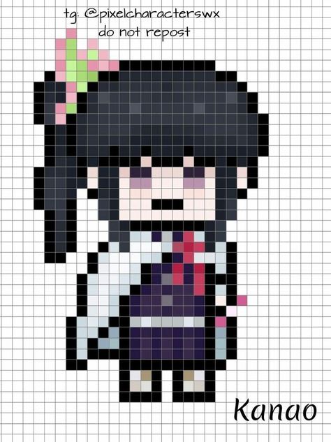 Demon Slayer Pixel Art, Pixel Art Facil, Graph Paper Drawings, Pixel Characters, Doodle Frame, Pixel Art Tutorial, Really Cool Drawings, Easy Pixel Art, Pixel Art Templates