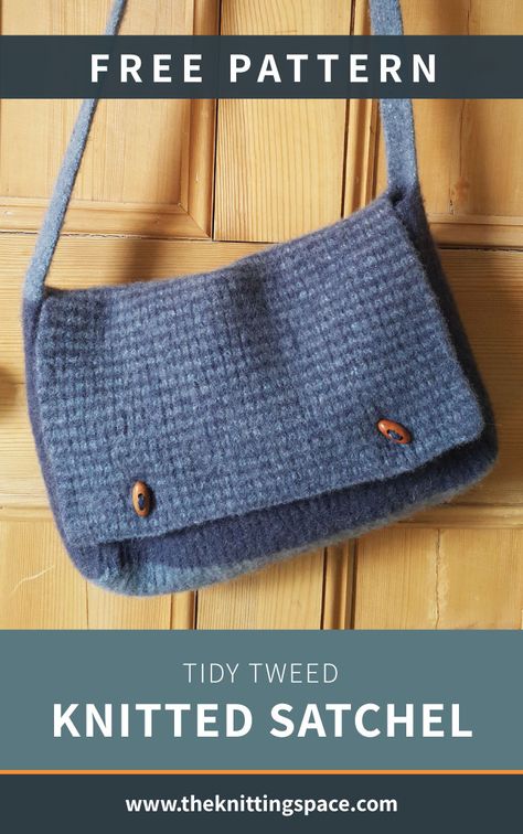 Crochet Makeup Bag Pattern, Knitting Tote Bag Pattern, Crochet Makeup Bag, Makeup Bag Pattern, Knitting Projects Free, Purse Patterns Free, Small Knitting Projects, Knitting Bag Pattern, Knit Purse