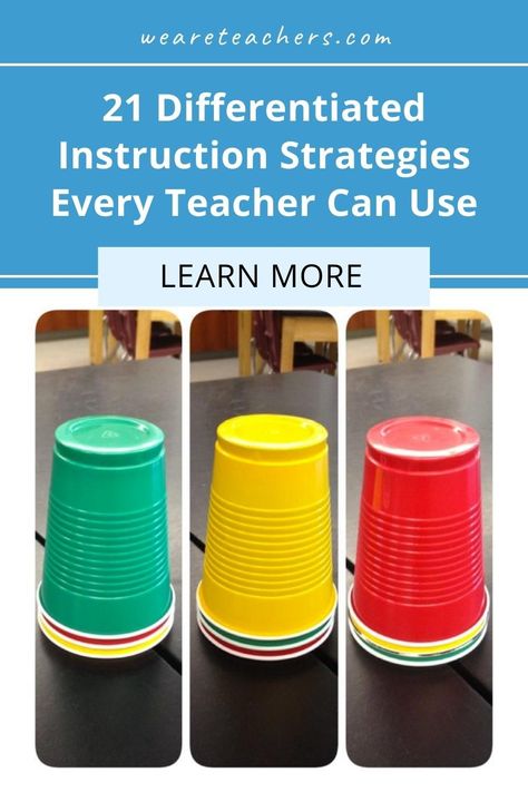 Learn how to apply differentiated instruction strategies to your classroom, ensuring every student has a chance to succeed each day. Sped Teaching Strategies, How To Differentiate Instruction, New Teaching Strategies, Differentiation In The Classroom Ideas, Tier 1 Instructional Strategies, Math Differentiation Strategies, Instructional Strategies Elementary, Active Learning Strategies Teaching, Differentiated Instruction Kindergarten