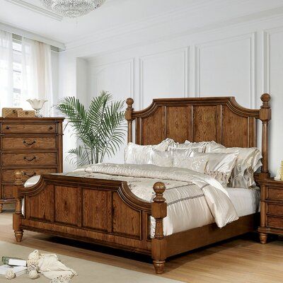 Wooden Panel Headboard, Oak Bed Frame, Wood Bedroom Sets, Oak Beds, Traditional Bed, Oak Panels, King Bedroom Sets, Standard Bed, Bedroom Sets Queen