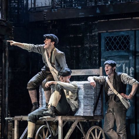 Newsies Uk, Newsies Musical, Theater Aesthetic, Newsies Broadway, Aesthetic London, Paper Boy, Theater Performance, Kids Theater, Little Shop Of Horrors