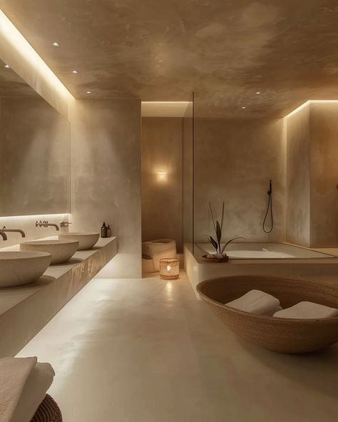 Spa Bathroom Inspiration, Bathroom Zen Style, Bathtub Lighting, Modern Spa Bathroom, Home Spa Bathroom, Luxury Spa Bathroom, Spa Style Bathroom, Home Spa Room, Relaxation Space