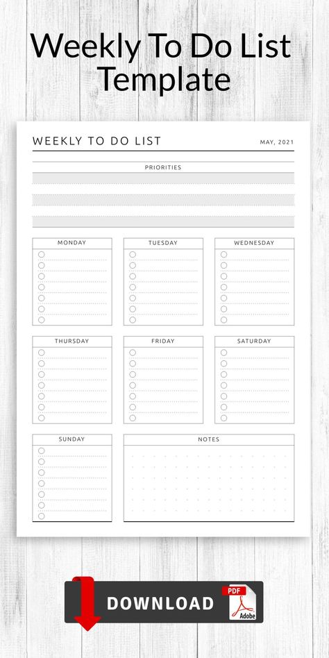 Weekly To Do List Template, Weekly Planner To Do List, To Do List Weekly Planner | Weekly Printable Planner By  Judith Kohler Printable Todo List Templates, Weekly To Do Template, To Do Weekly List, Hourly To Do List, Weekly Todo List Free Printables, Digital To Do List Template, Monthly To Do List Template, Daily Planner Printables Free Pdf 2023, Good Notes To Do List Template