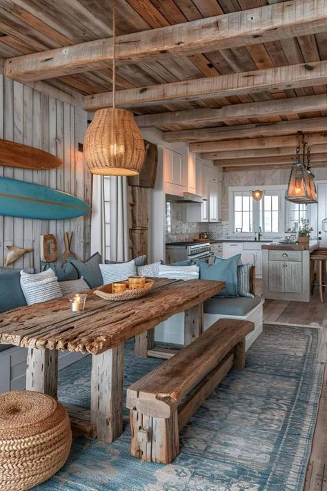 Cozy Coastal Cottage, Beach Style Living Room, Charm Aesthetic, Beach House Aesthetic, Boho Decor Ideas, Coastal Cottage Style, Modern Coastal Decor, Beach House Living Room, Dream Beach Houses