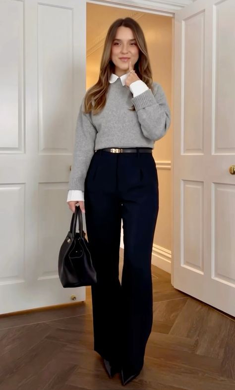 Winter Formal Office Outfits Women, City Office Outfit, Sweater Outfits For Work Office Wear, Women Lawyers Work Outfits, Politician Women Outfits, Lawyer Outfit Winter, Winter Job Interview Outfit, Interview Clothes Women, Corporate Winter Outfits For Women