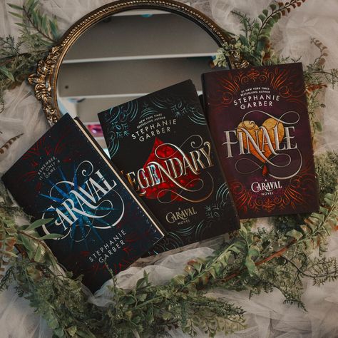 I took these pictures a while ago, but never posted them with my Caraval post! I just thought this was too pretty not to post 🖤 ⭒ ⭒ ⭒ ⭒ ⭒ 🏷️ #books #booklover #bookphotography #bookrecs #popularbooks #bookseries #trilogy #caraval #caravalseries #legendary #finale #stephaniegarber Caraval Book, Novel Game, Fantasy Books To Read, Novel Games, Fantasy Novels, Popular Books, Book Inspiration, Books To Buy, I Love Books