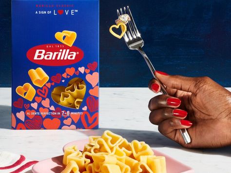 So You Got Your Hands On Barilla’s Heart-Shaped Pasta – Here’s What to Make With It — Food Network Heart Shaped Pasta Recipes Valentines Day, Barilla Heart Pasta Recipes, Heart Shape Pasta, Heart Shaped Pasta Recipes, Heart Pasta Recipes, Valentines Pasta, Heart Shaped Pasta, Heart Pasta, Pasta Crafts